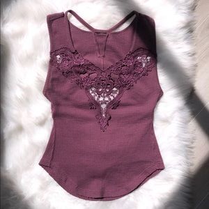 Free People Mauve Top